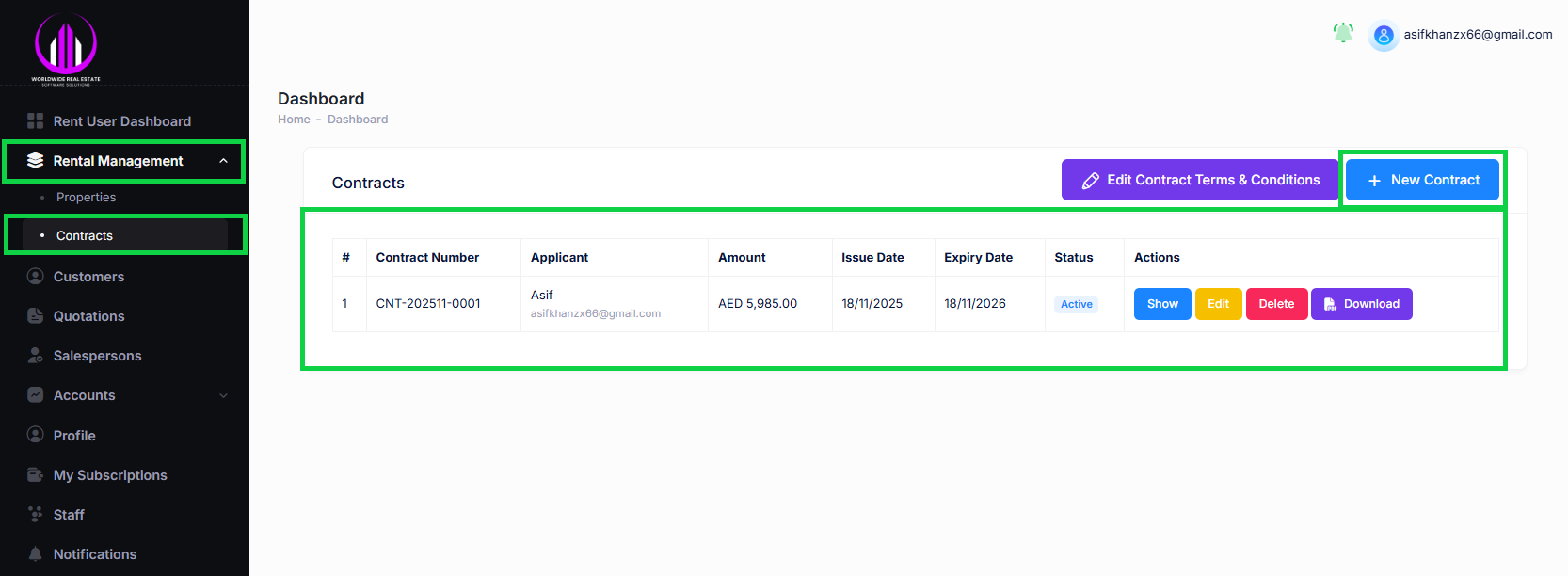 Unit Management Dashboard