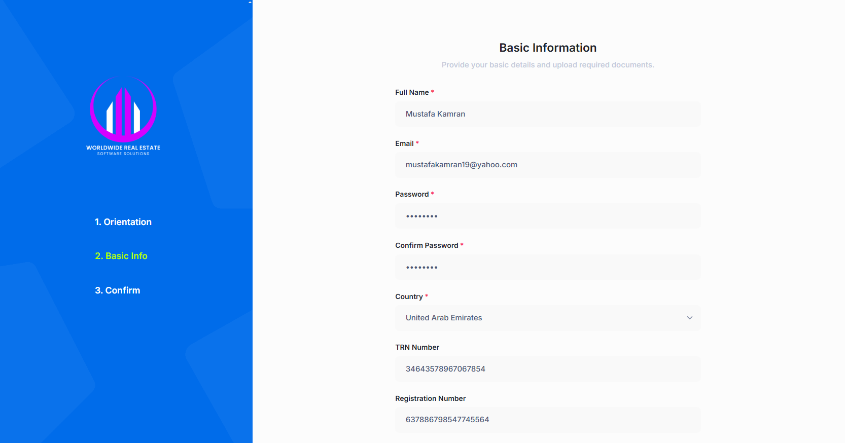 Registration Process