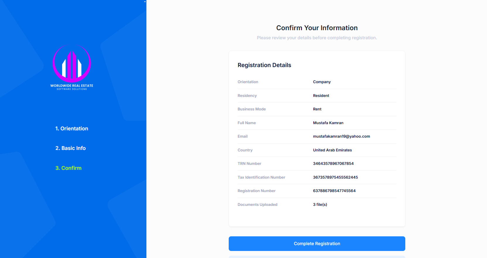 Registration Process