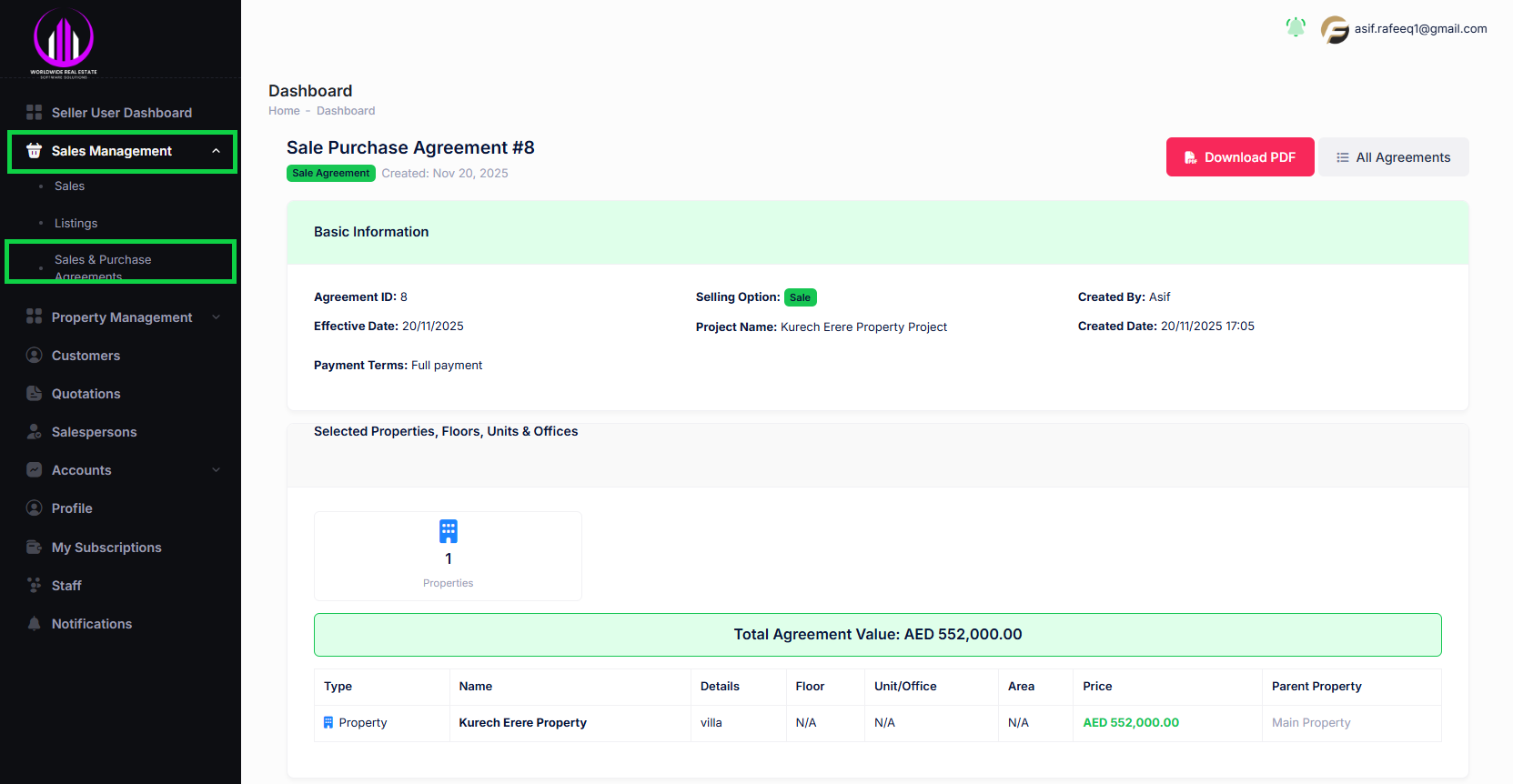 Sales & Purchase Agreement