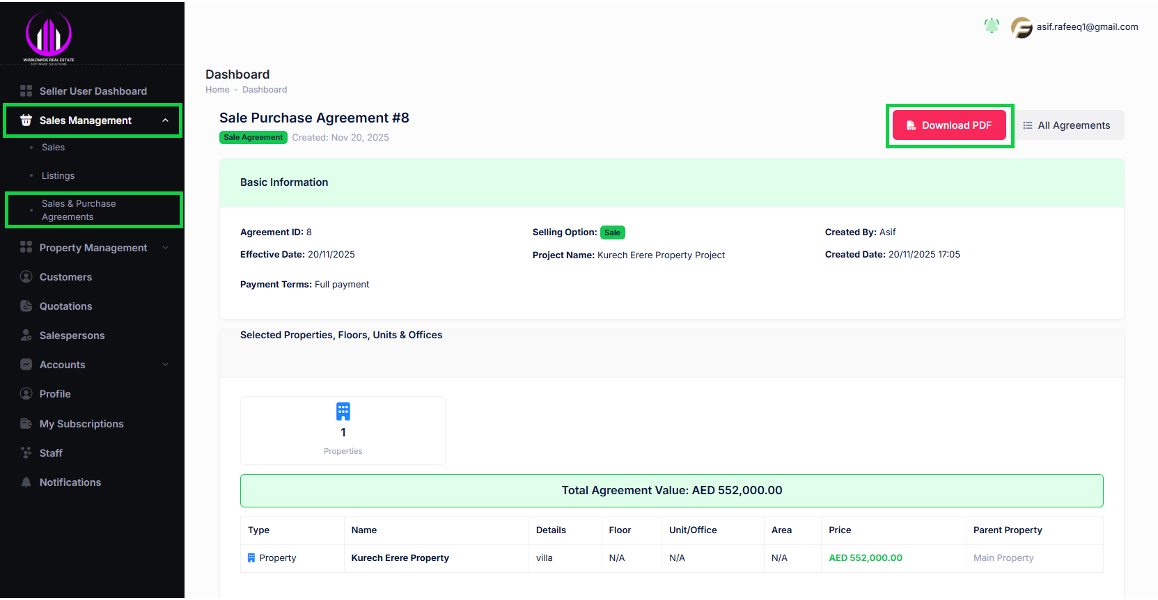 Sales & Purchase Agreement